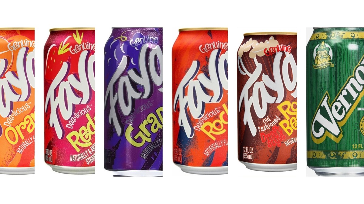 Faygo and Vernors pop cans
